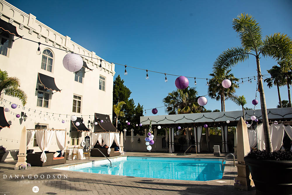 pool deck wedding photos at Casa Monica hotel in St Augustine 