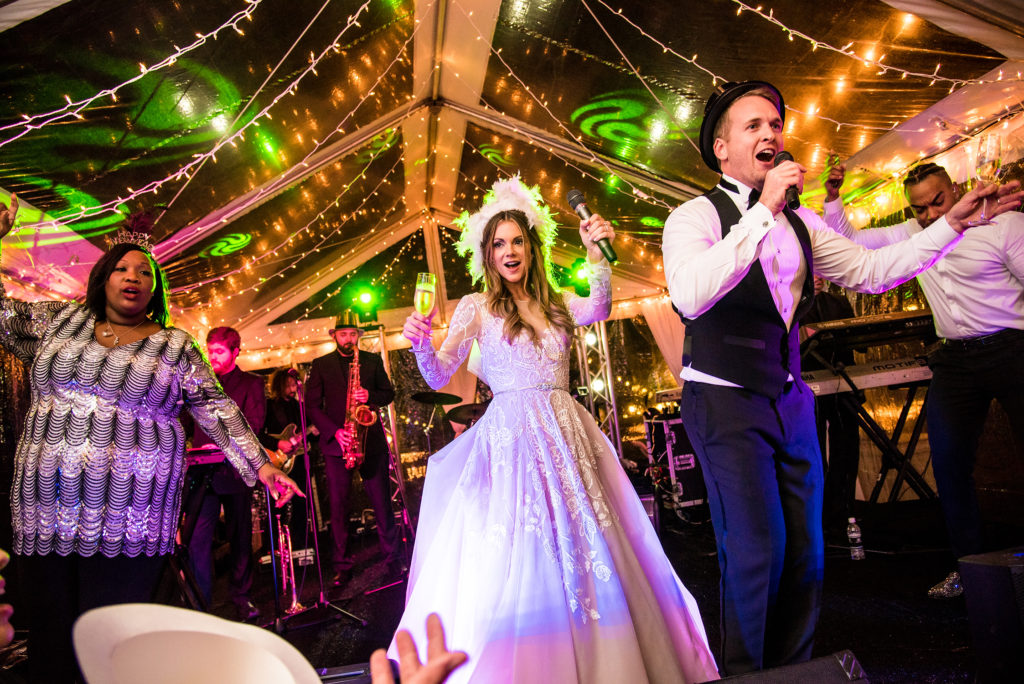 epping forest yacht club wedding on New Years eve with The Royals