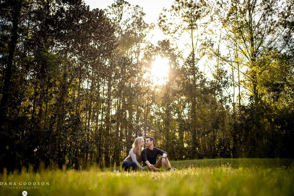 Engagement photography in Jacksonville at Camp Milton